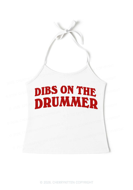 Dibs On The Drummer Y2K Halter Neck Cami Cherrykitten