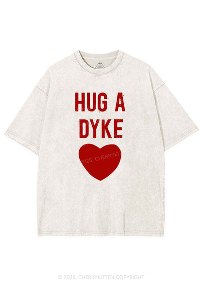 Hug A Dyke Y2K Shirts Washed Tee Cherrykitten