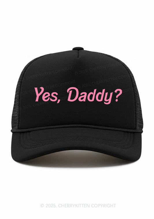 Yes Daddy Valentine's Day Y2K Trucker Hat Cherrykitten