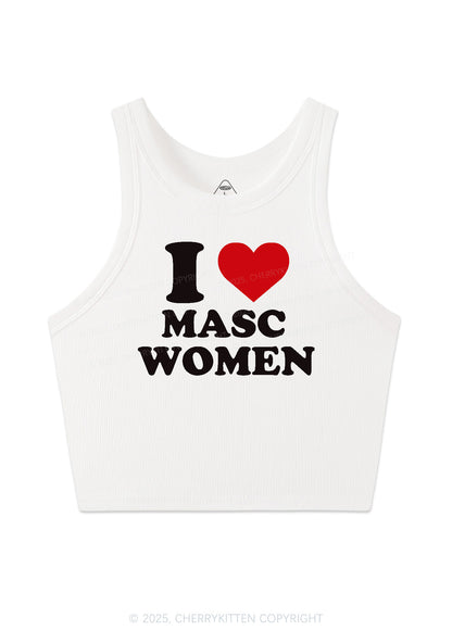 I Love Masc Women Pride Y2K Crop Tank Top Cherrykitten