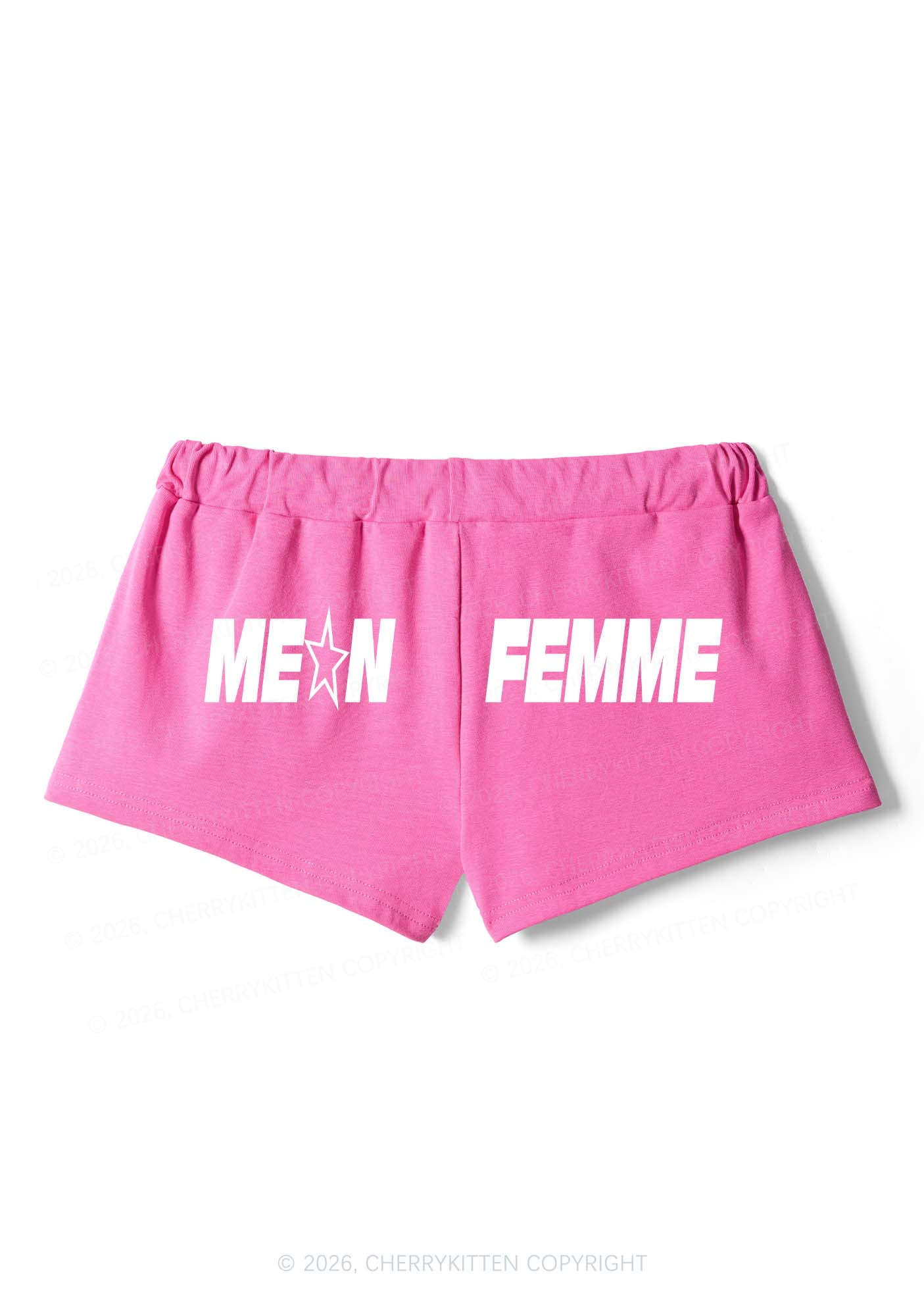 Mean Femme Pride Y2K Drawstring Mini Shorts Cherrykitten