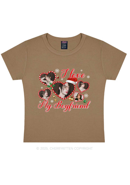 Custom Christmas I Love My GF Y2K Baby Tee Cherrykitten