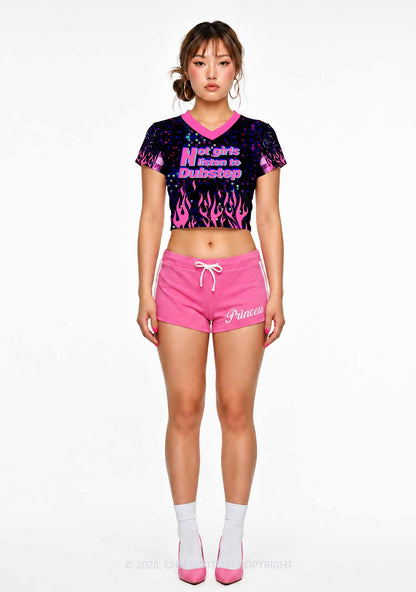 Hot Girls Listen To Dubstep Y2K Crop Football Jersey Shirts Cherrykitten
