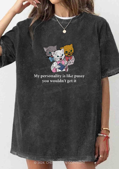 Personality Like Puxxy Y2K Washed Tee Cherrykitten