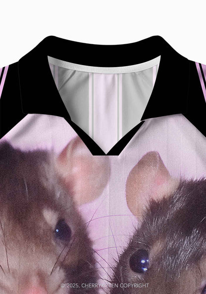 Custom Cheese Rat Y2K Long Sleeve Sport Jersey Shirts Cherrykitten