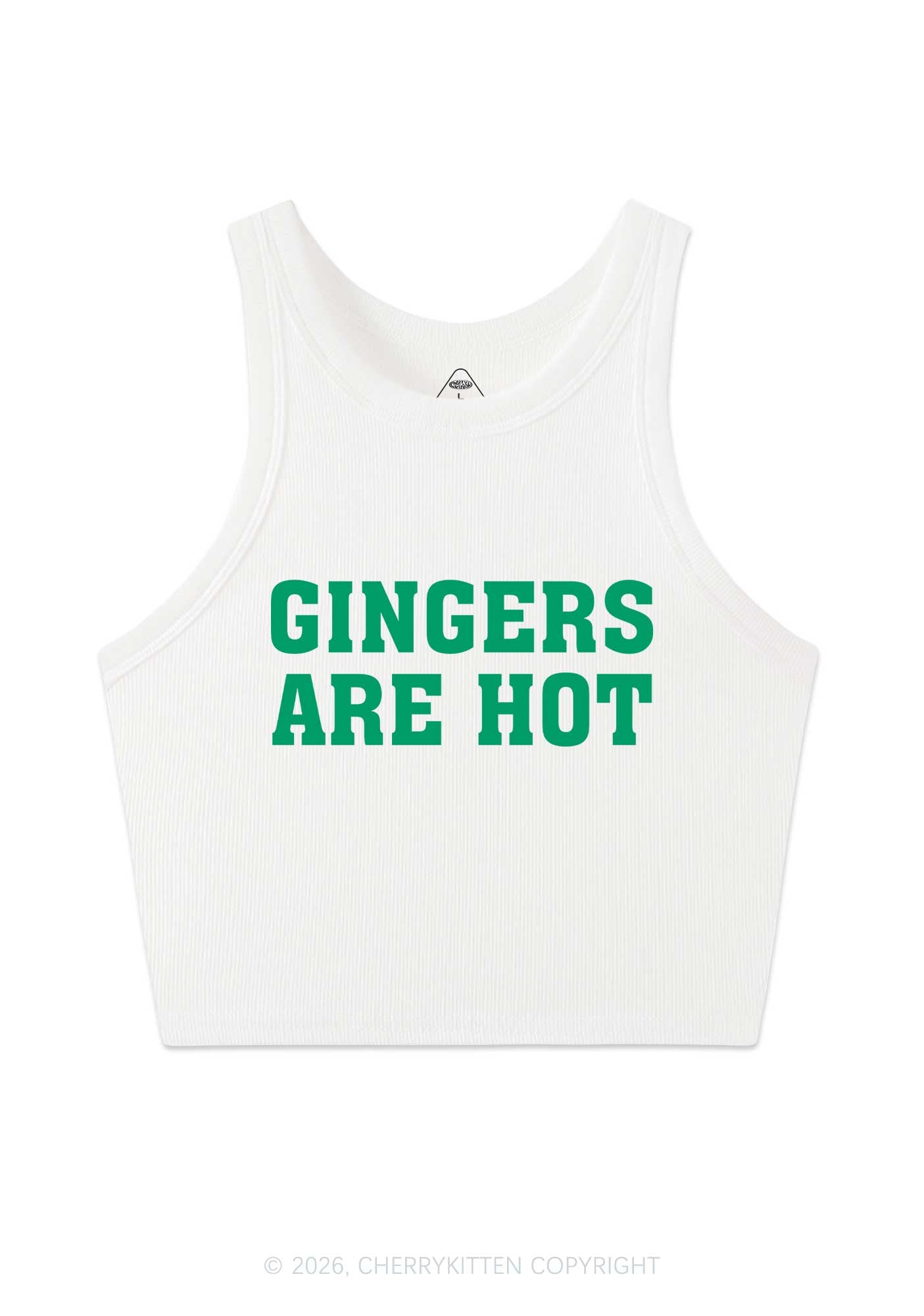 Gingers Are Hot St Patricks Y2K Crop Tank Top Cherrykitten