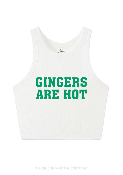 Gingers Are Hot St Patricks Y2K Crop Tank Top Cherrykitten