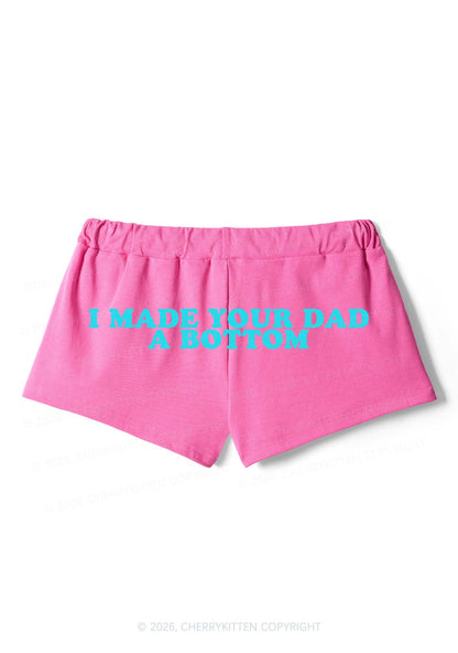 Made Your Dad Bottom Pride Y2K Drawstring Mini Shorts Cherrykitten
