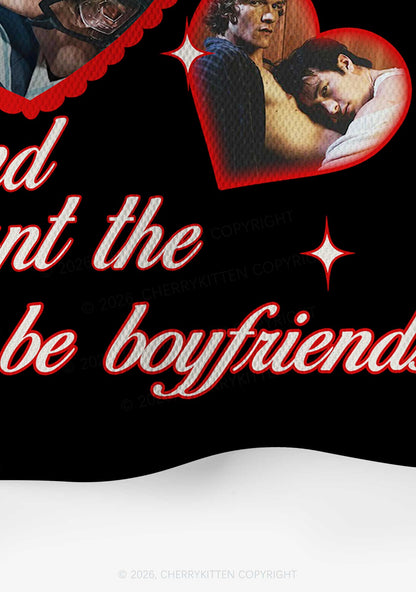 Black I Want Two Boyfriends HR Y2K Crop Sport Jersey Shirts Cherrykitten