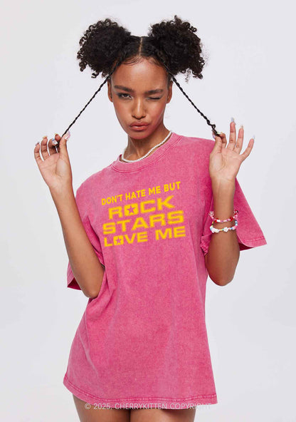 Rock Stars Love Me Y2K Shirts Washed Tee Cherrykitten