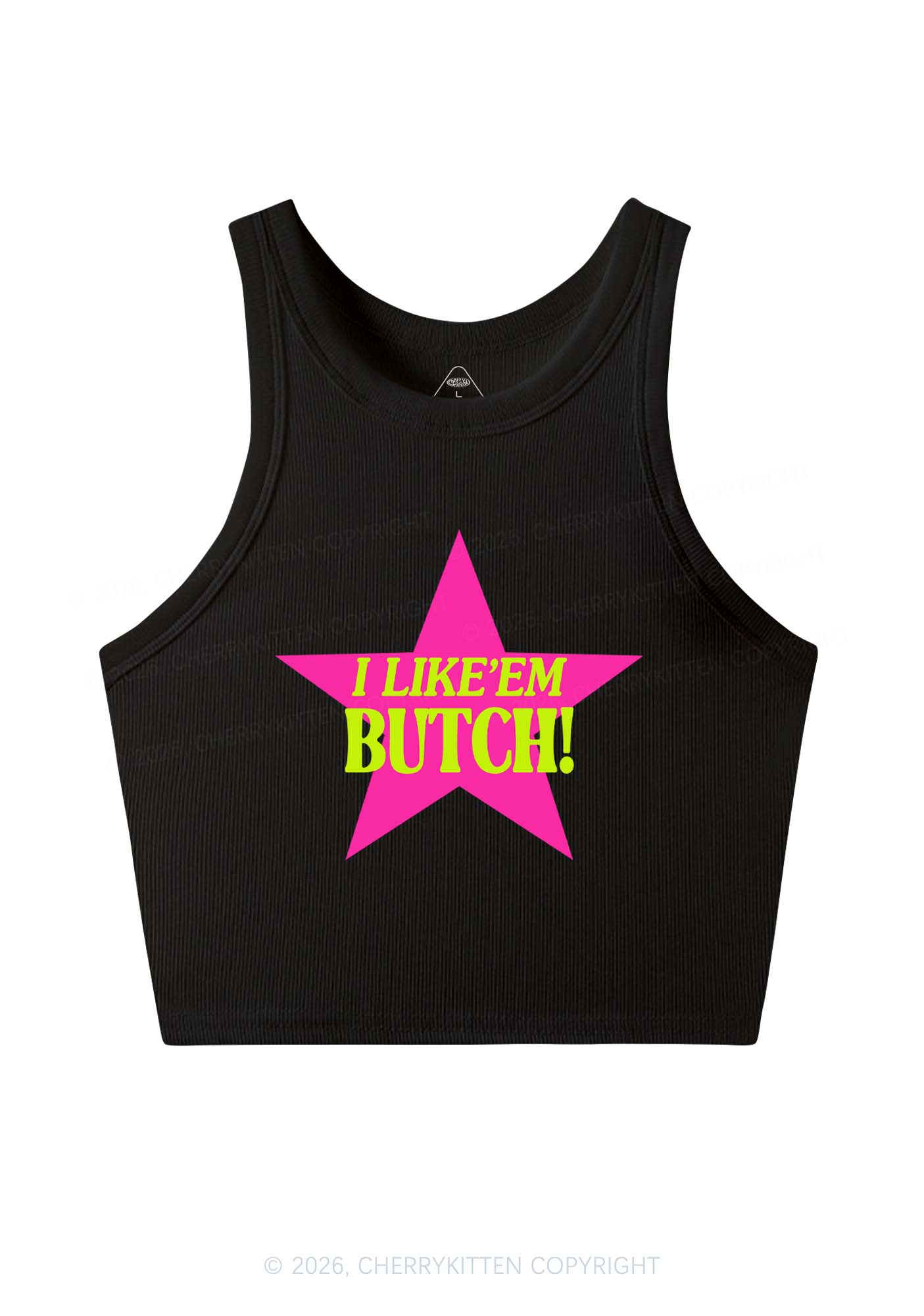 I Like Butch Pride Y2K Crop Tank Top Cherrykitten