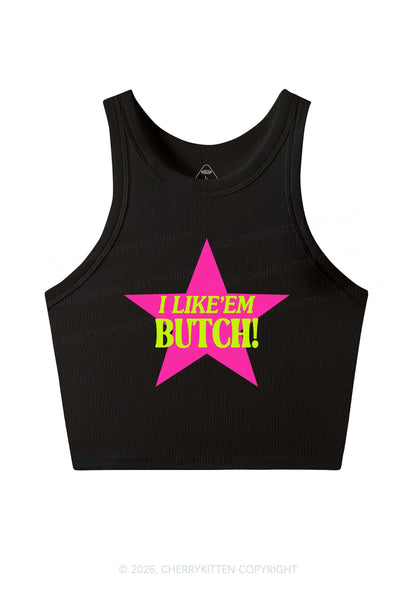 I Like Butch Pride Y2K Crop Tank Top Cherrykitten