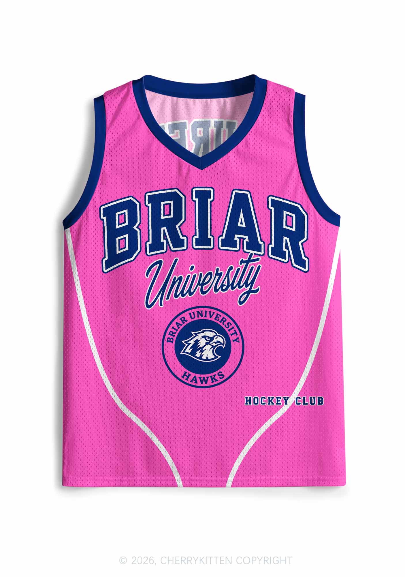 Pink Hockey Team DL Y2K Sport Jersey Tank Cherrykitten