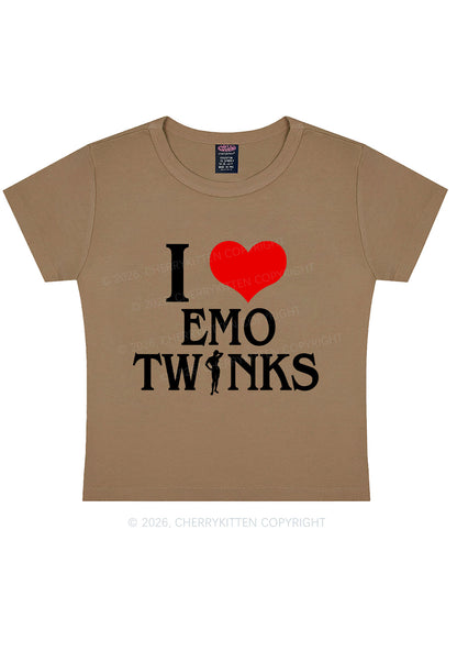 I Love Emo Twinks Pride Y2K Baby Tee Cherrykitten