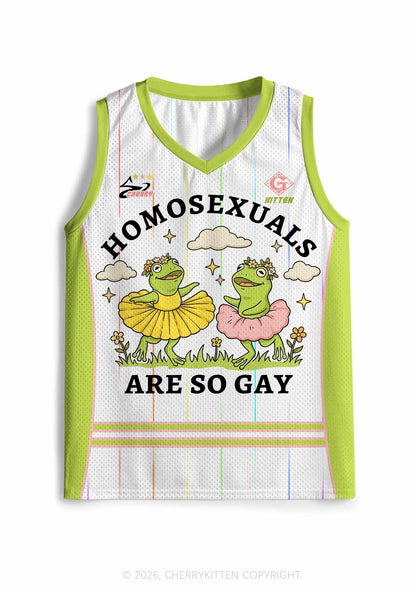Homosexuals Are So Gay Pride Y2K Sport Jersey Tank Cherrykitten
