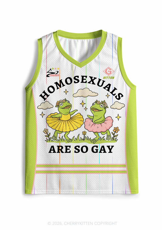Homosexuals Are So Gay Pride Y2K Sport Jersey Tank Cherrykitten