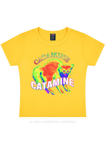 Thermal Cat Y2K Baby Tee Cherrykitten