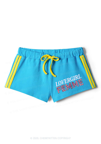 Lovergirl Femme Pride Y2K Drawstring Mini Shorts Cherrykitten