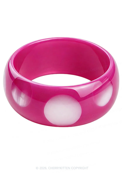 Retro Polka Dots Y2K Cuff Bangle Cherrykitten