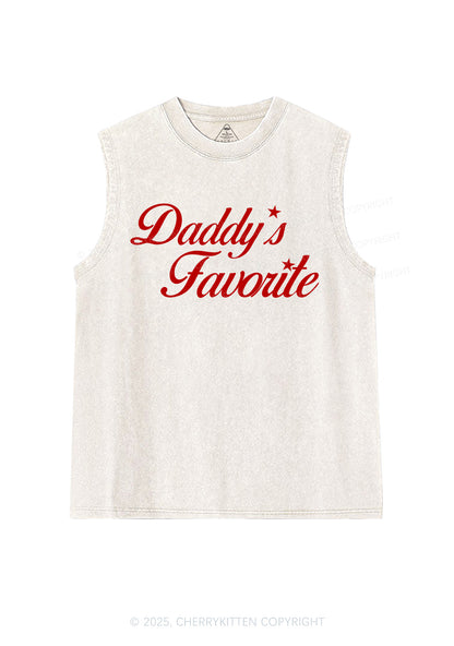 Daddys Favorite Y2K Washed Muscle Tank Cherrykitten