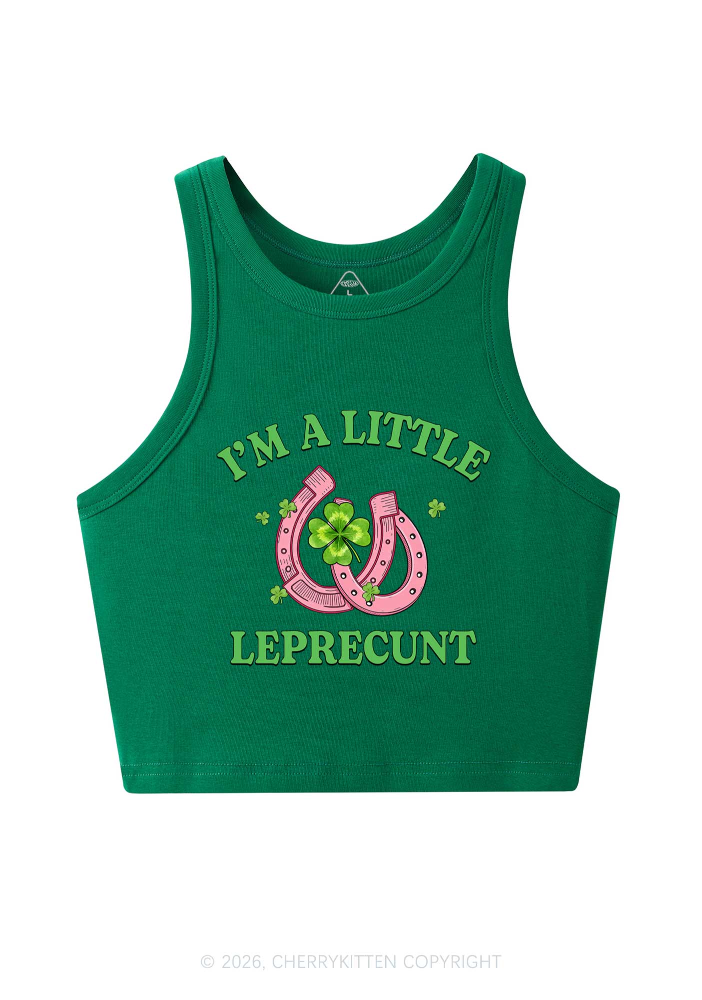 Im A Little Leprecxxt St Patricks Y2K Crop Tank Top Cherrykitten