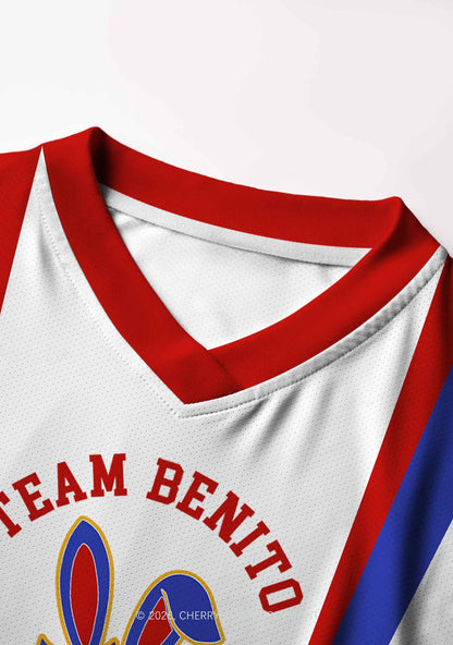 White Football Bunny Y2K Crop Football Jersey Shirts Cherrykitten