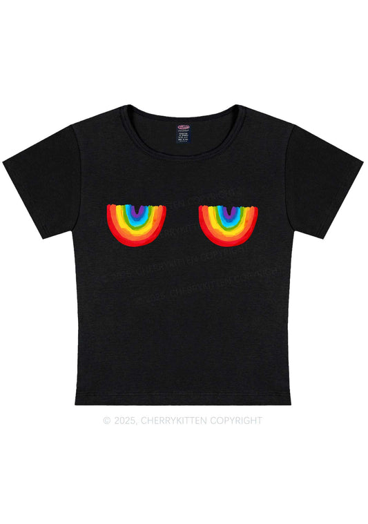 Rainbow Bxxb Y2K Baby Tee Cherrykitten