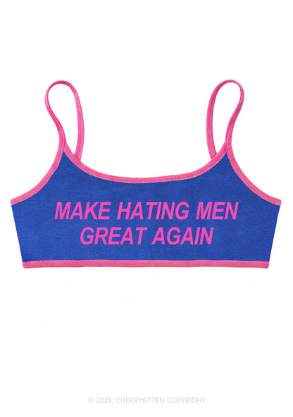 Make Hating Men Great Again Y2K Super Crop Cami Cherrykitten