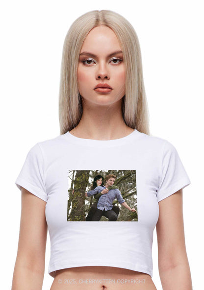 Custom Face Y2K Baby Tee Cherrykitten