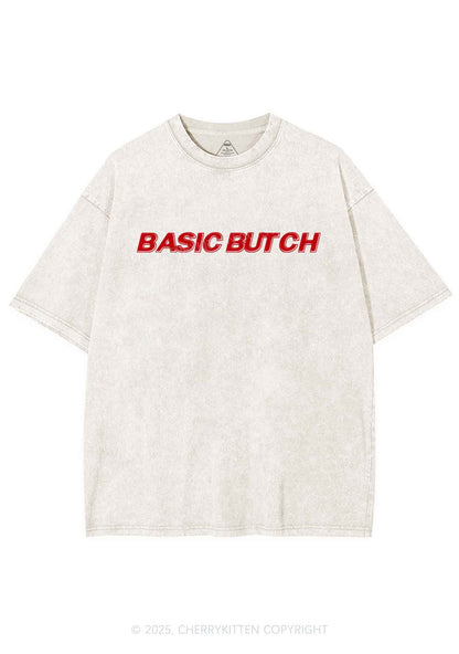 Basic Butch Y2K Shirts Washed Tee Cherrykitten