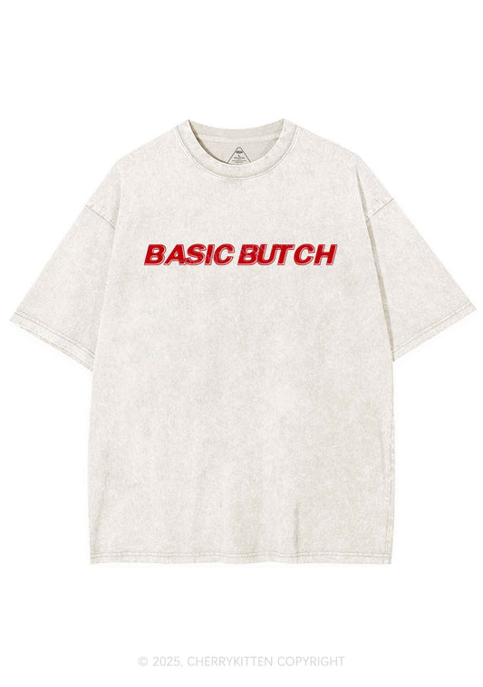 Basic Butch Y2K Shirts Washed Tee Cherrykitten