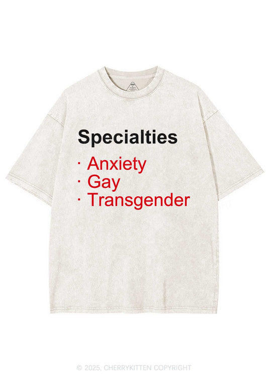 Anxiety Gay Transgender Y2K Shirts Washed Tee Cherrykitten
