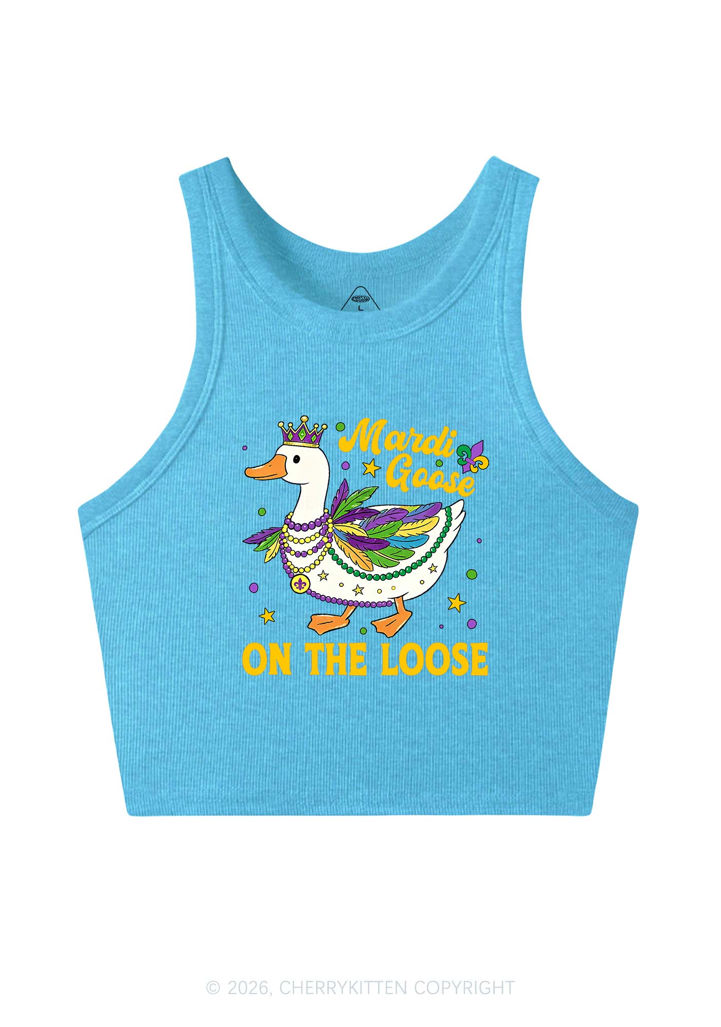 Mardi Goose On The Loose Y2K Crop Tank Top Cherrykitten
