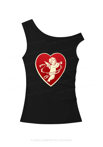 Trumpet Cupid Y2K Off Shoulder Tank Top Cherrykitten