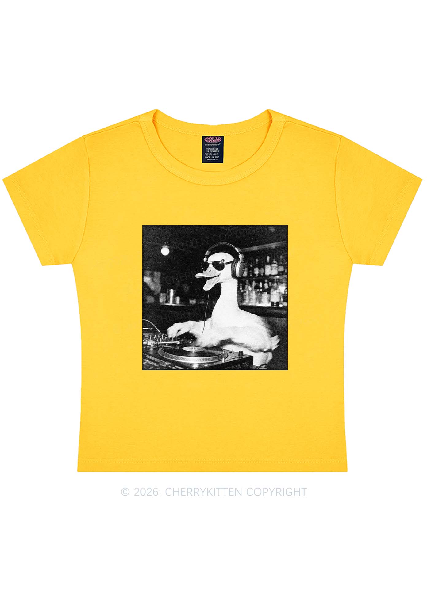 DJ Duck Y2K Baby Tee Cherrykitten