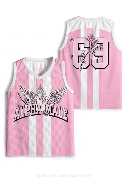 Sakura Alpha Male Unicorn Pride Y2K Sport Jersey Tank Cherrykitten