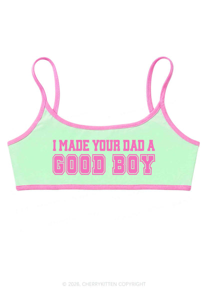 Made Your Dad A Good Boy Y2K Super Crop Cami Cherrykitten