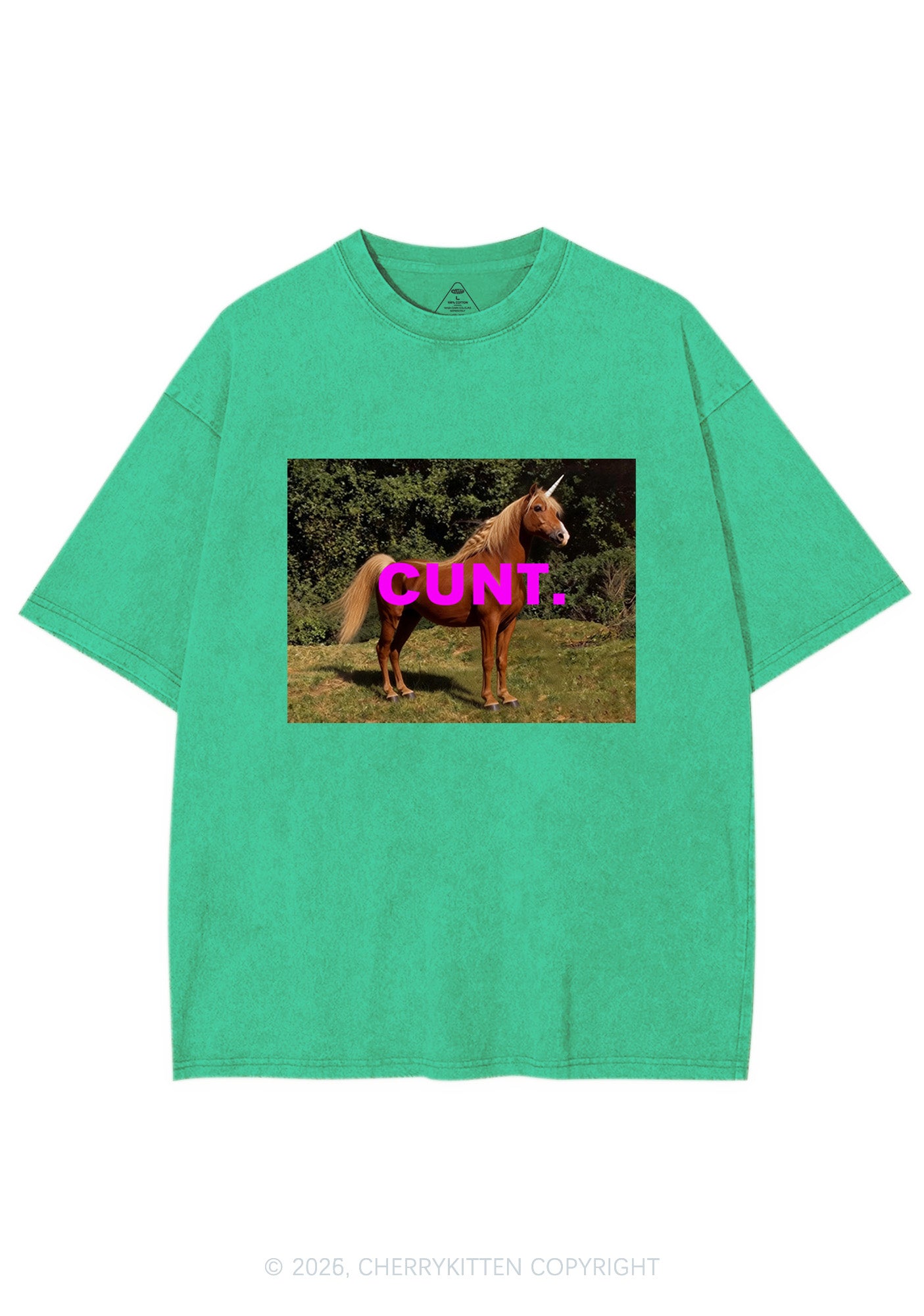 Custom Photo Cxxt Y2K Shirts Washed Tee Cherrykitten