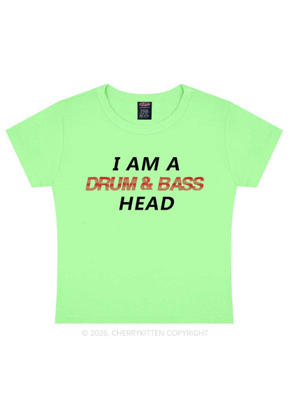 Drum Bass Head Y2K Baby Tee Cherrykitten