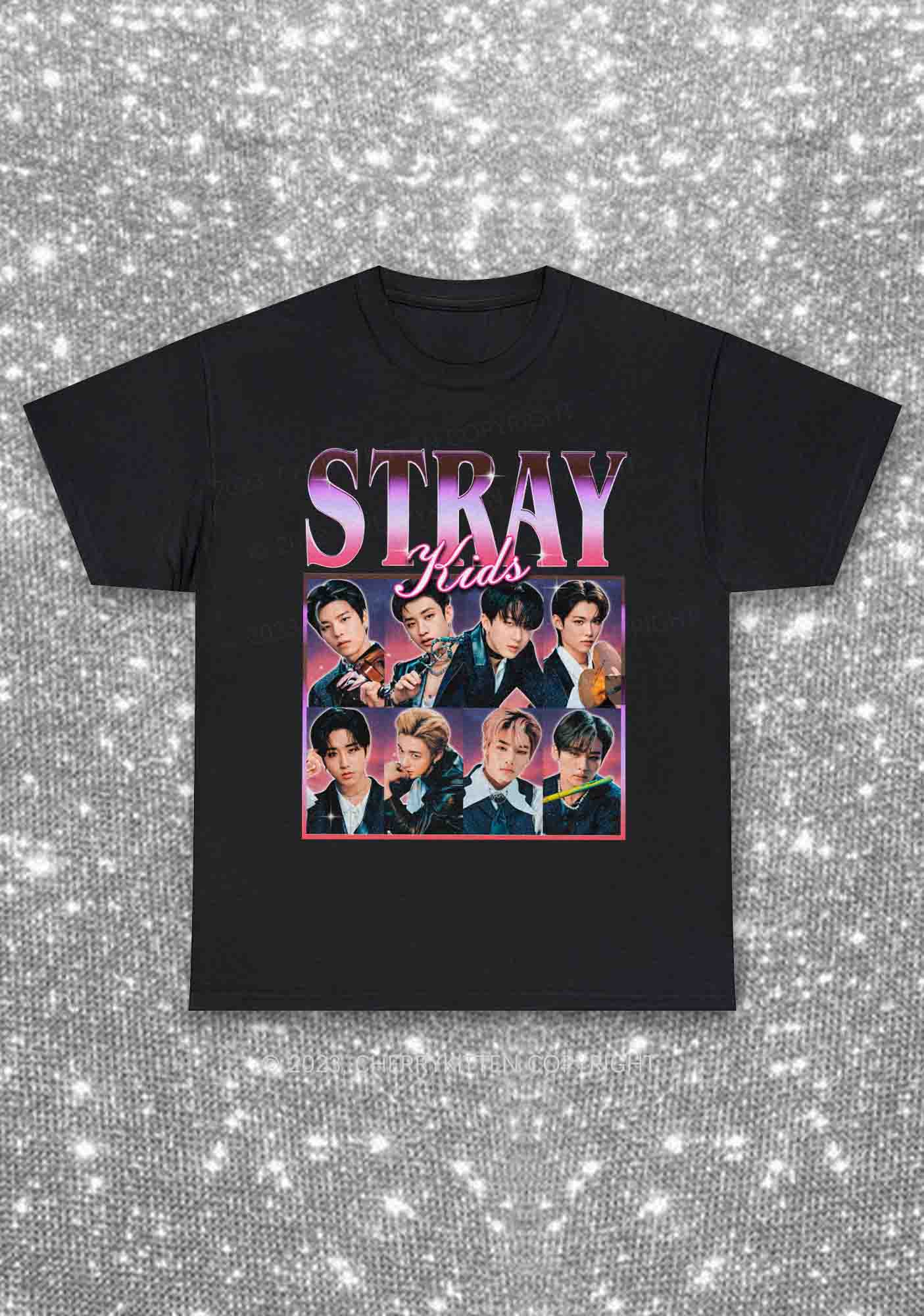 Skz Kpop Retro Y2K Chunky Shirt Cherrykitten