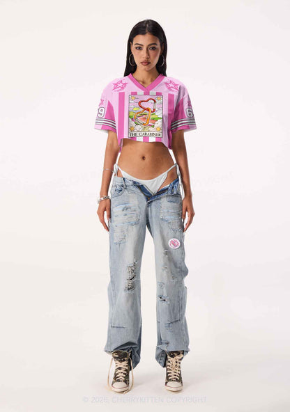 The Carabiner Pride Y2K Crop Sport Jersey Shirts Cherrykitten