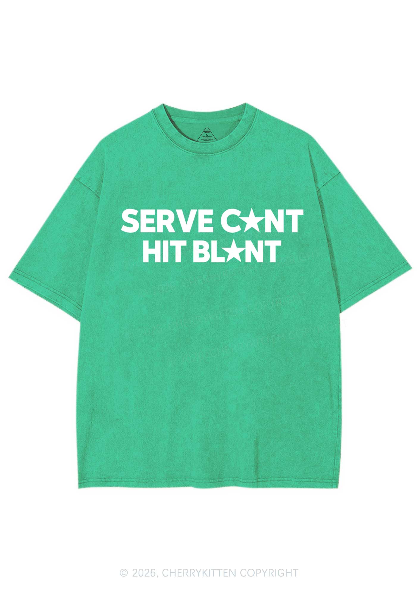 Serve Cxxt Hit Blunt Y2K Shirts Washed Tee Cherrykitten