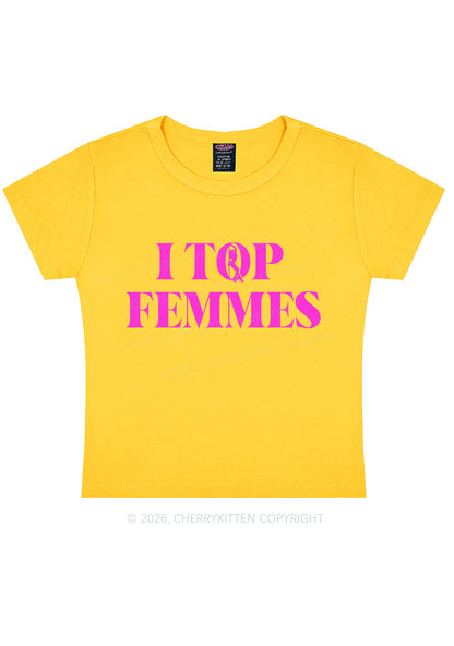 I Top Femmes Pride Y2K Baby Tee Cherrykitten
