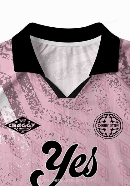 Custom Pink Yes Daddy Y2K Sport Long Sleeve Jersey Shirts Cherrykitten