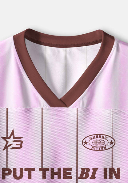 Purple I Put The Bi In Bxxch Pride Y2K Crop Sport Jersey Shirts Cherrykitten