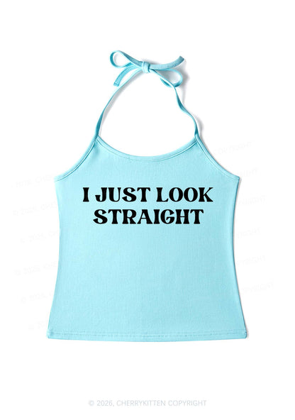 I Just Look Straight Pride Y2K Halter Neck Cami Cherrykitten