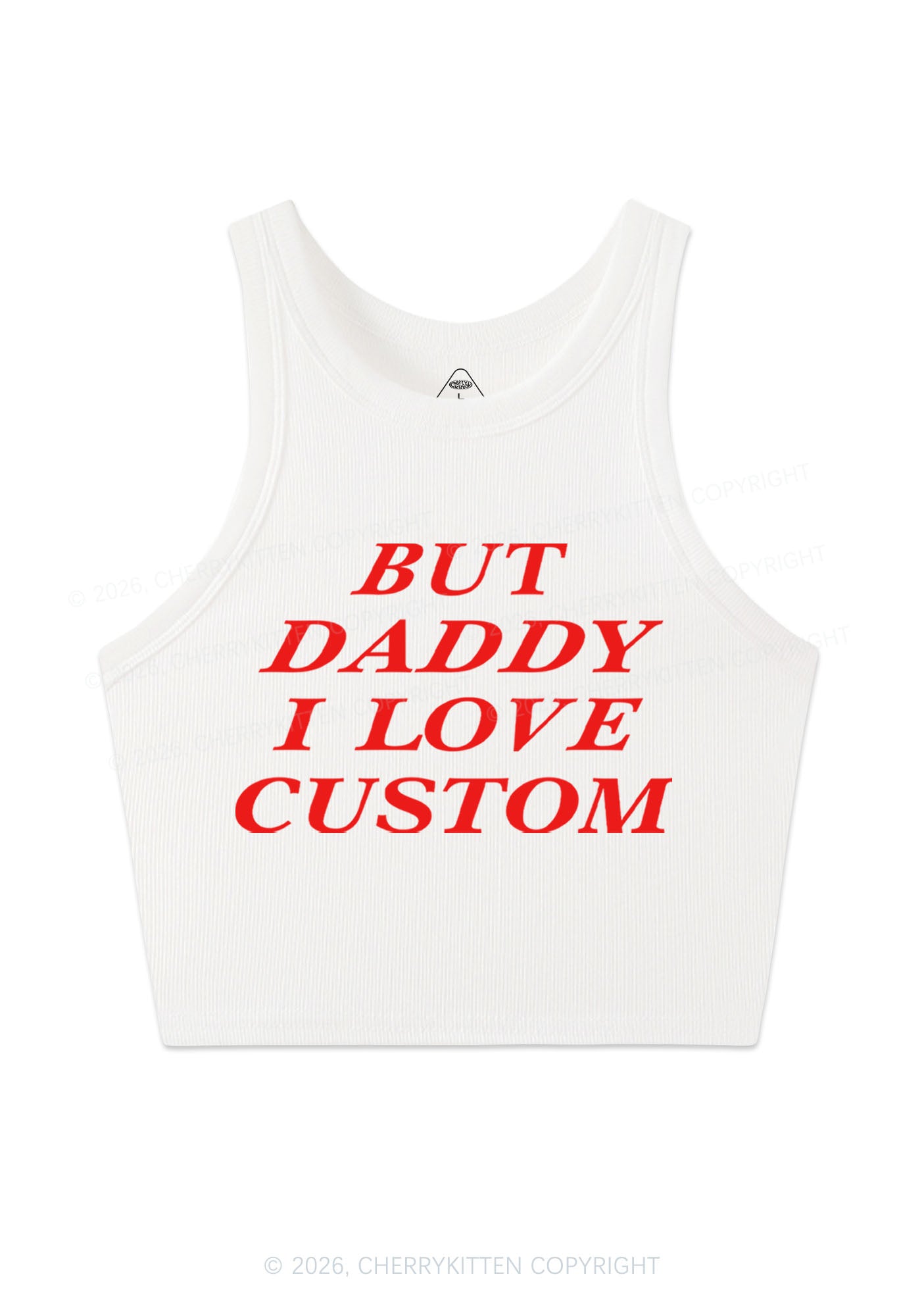 But Daddy I Love Custom Y2K Crop Tank Top Cherrykitten