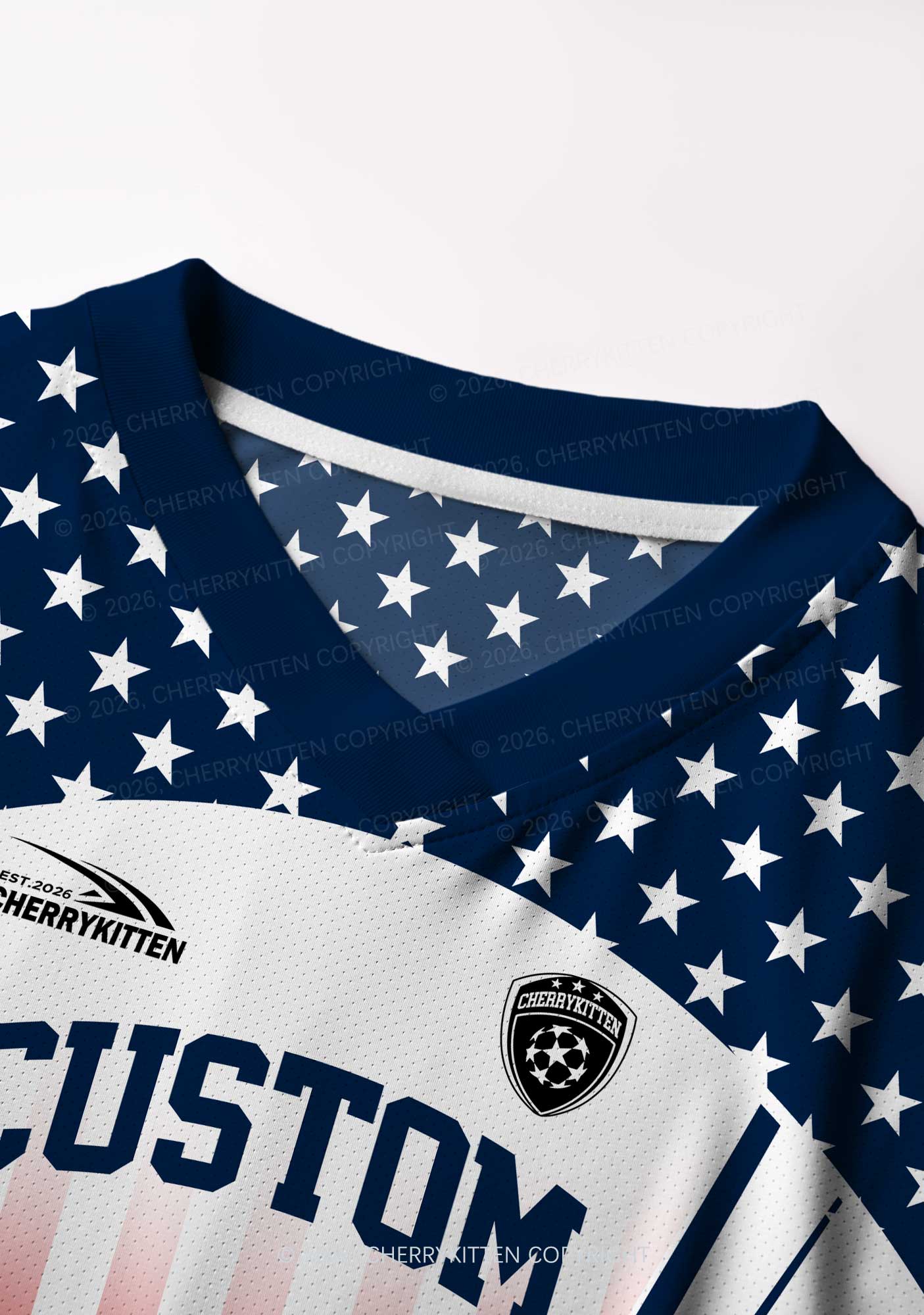 Custom American Flag Y2K Crop Football Jersey Shirts Cherrykitten