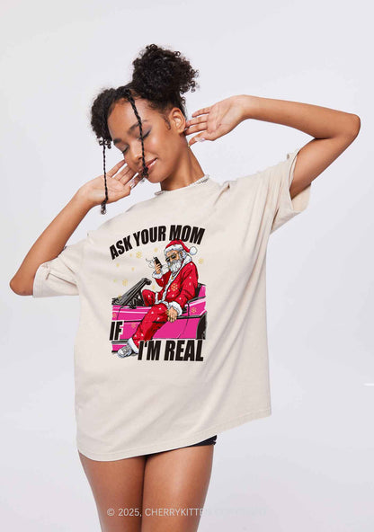 Christmas Ask Your Mom Y2K Shirts Washed Tee Cherrykitten