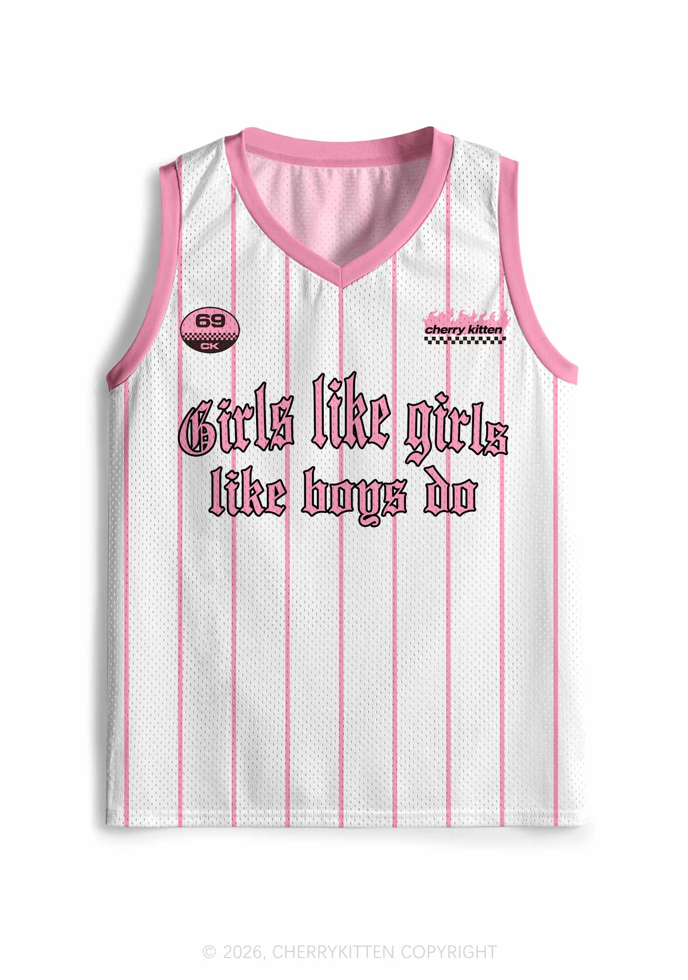 Girls Like Girls Like Boys Do Pride Y2K Sport Jersey Tank Cherrykitten
